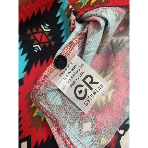 CR Ranch Wear Southwestern Button Up Long Sleeve Shirt Women's XXS Western Aztec - Picture 8 of 11